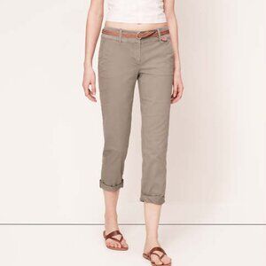 LOFT Cropped Marisa Fit Chinos in Dusty Sage Sz 12